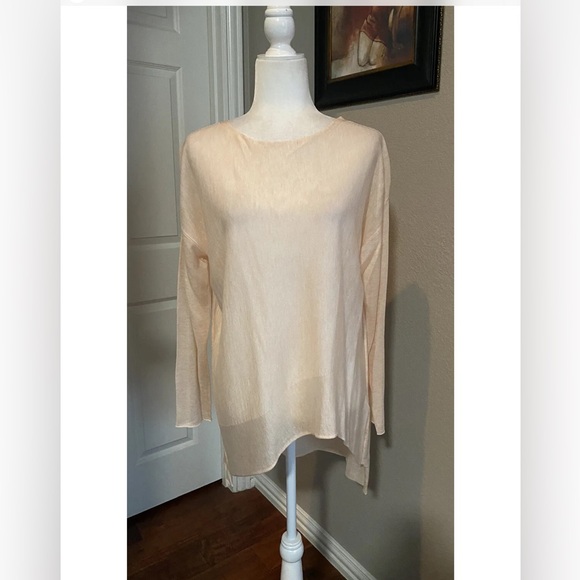 NWT Eileen Fisher Pullover Lightweight Hi-Low Hem Sz M - Picture 3 of 16